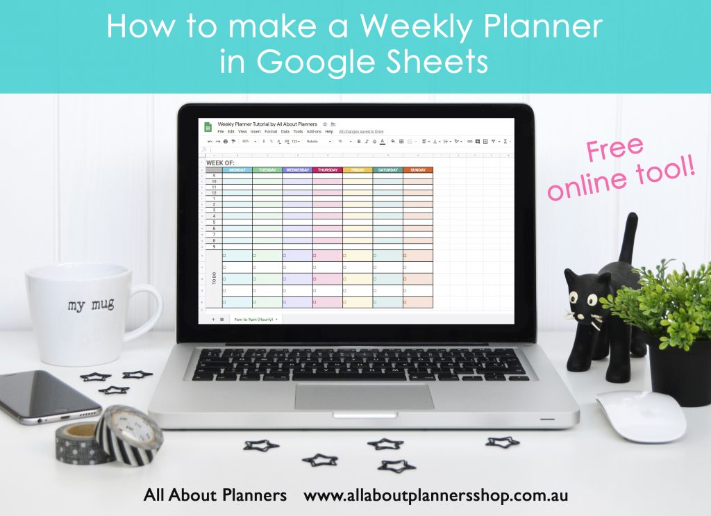 how to make a weekly planner in Google sheets free online tool alternative to microsoft excel video tutorial step by step instructions