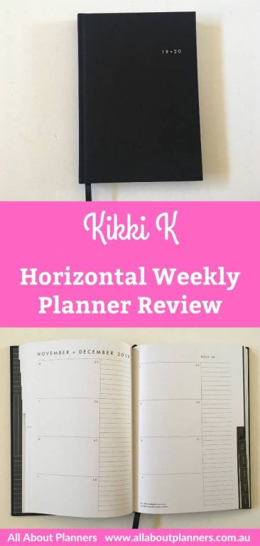 kikki k horizontal weekly planner review monday start lined and unlined sewn bound hardcover video flipthrough pros and cons