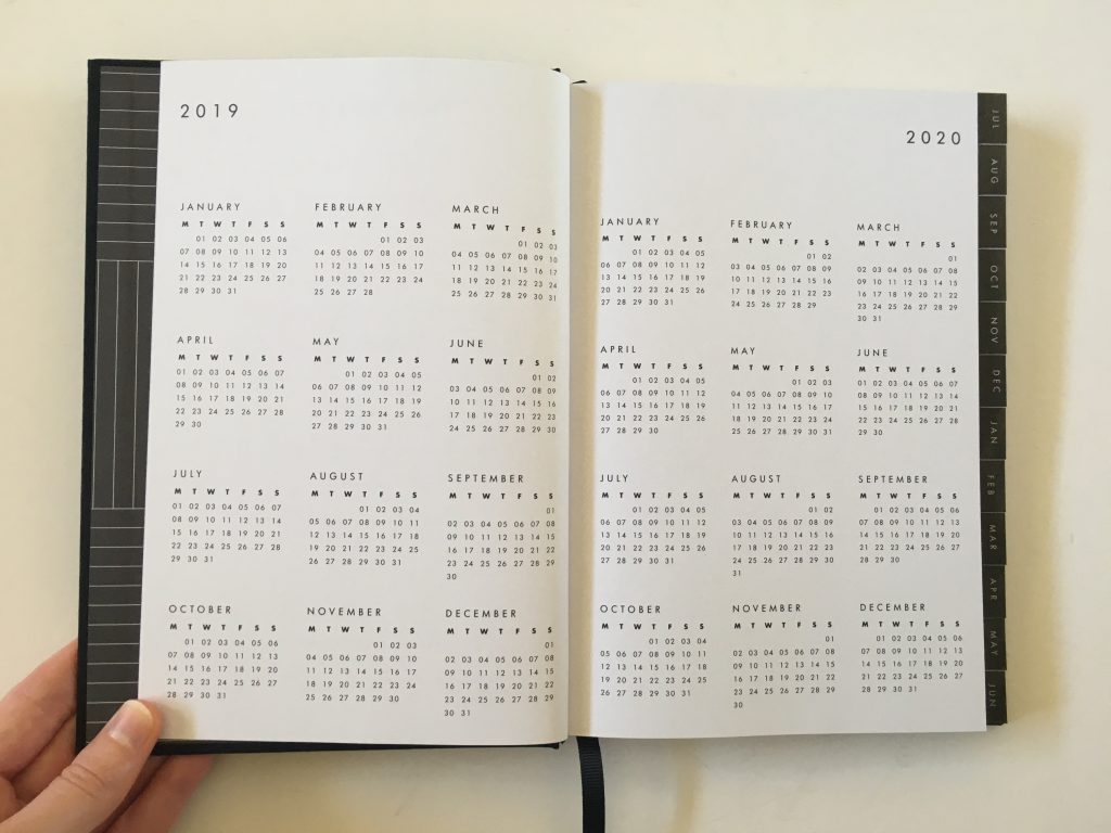 kikki k horizontal weekly planner review monday start lined unlined minimalist hardcover sewn bound 2 pages spread vertical list monthly calendar_05