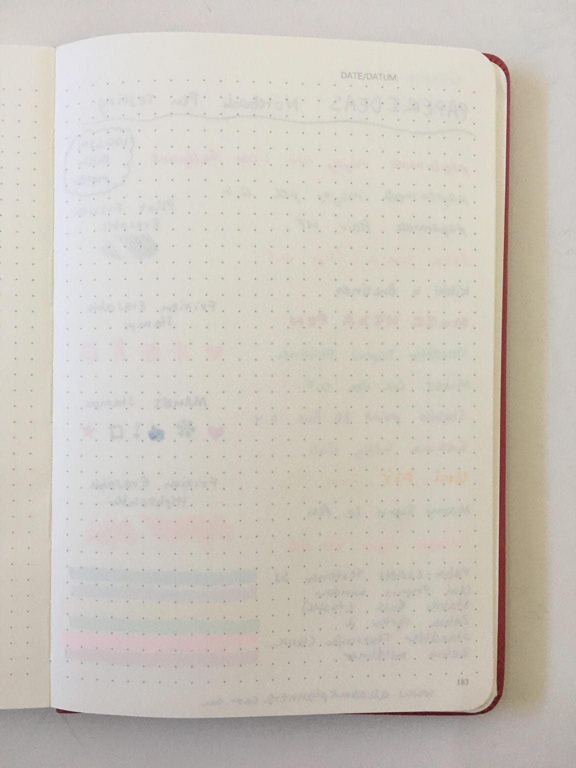 Paper Ideas Dot Grid Notebook Review & Pen Test (and comparison with ...