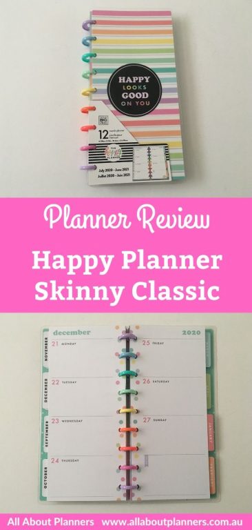 happy planner skinny classic weekly planner review video pen testing monday start rainbow colorful