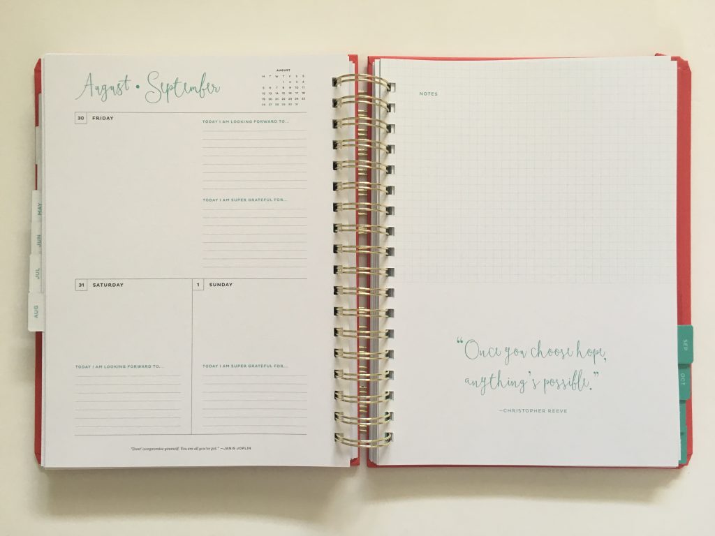 my infinite agenda weekly planner review pros and cons paper quality large page size 4 pages per week plenty of room to write unlined video flipthrough_24