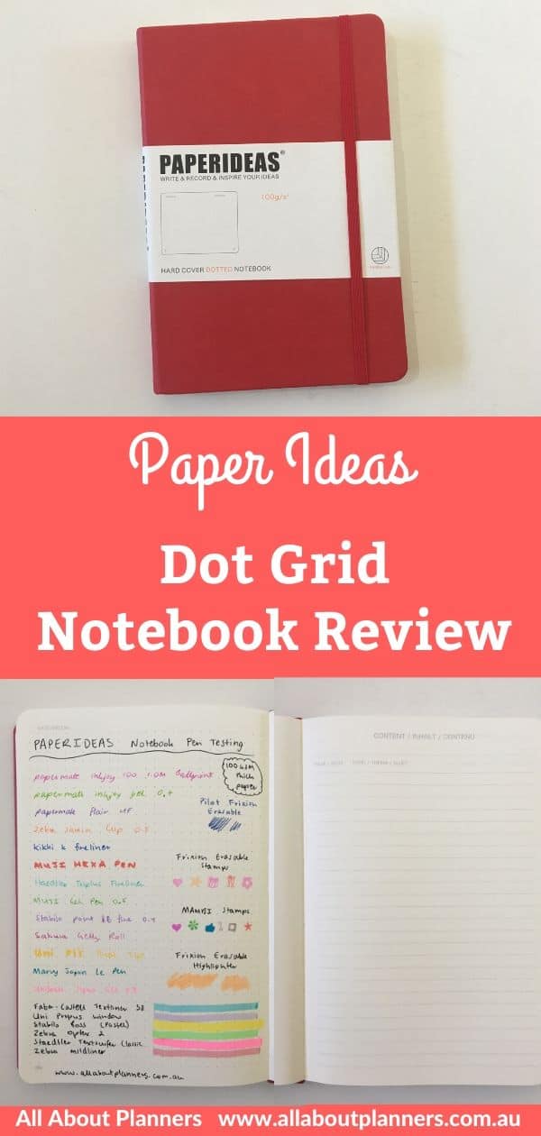 Paper Ideas Dot Grid Notebook Review & Pen Test (and comparison with ...