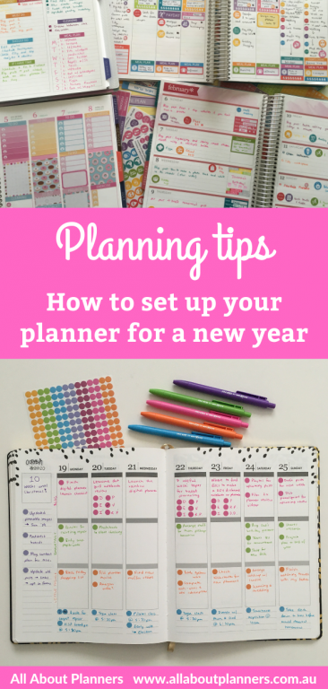how to set up your plannere for a new year tips planner newbie bullet journaling hacks all about planners