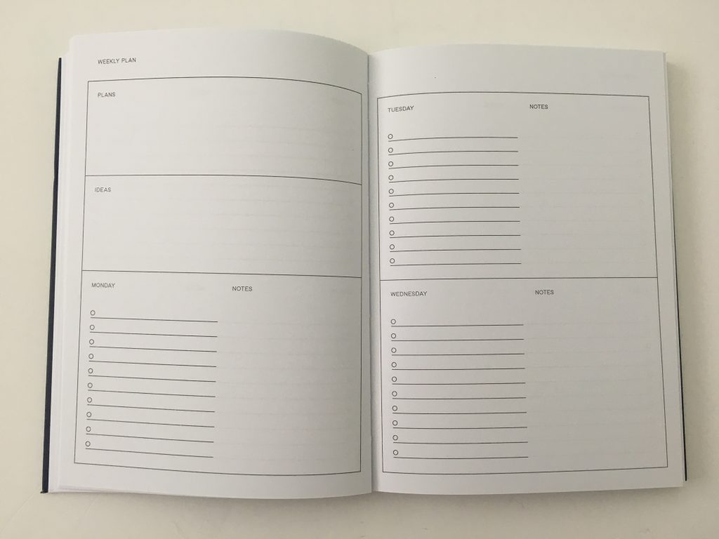 kmart weekly planner review 4 page spread monday start minimalist checklist lay flat binding under 10 dollars best australian planner cheap_04