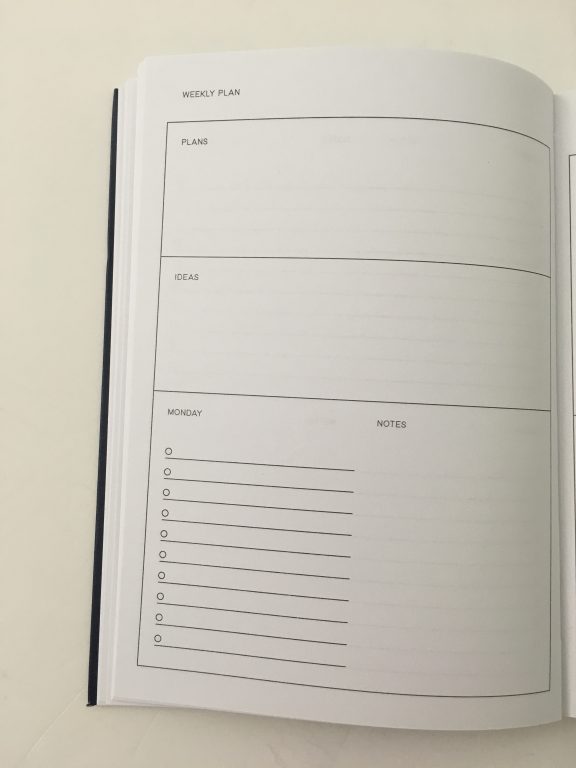 kmart weekly planner review 4 page spread monday start minimalist checklist lay flat binding under 10 dollars best australian planner cheap_05