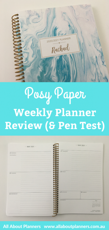 posy paper weekly planner review pros and cons monday week start horizontal combined weekends minimalist affordable personalised pen test