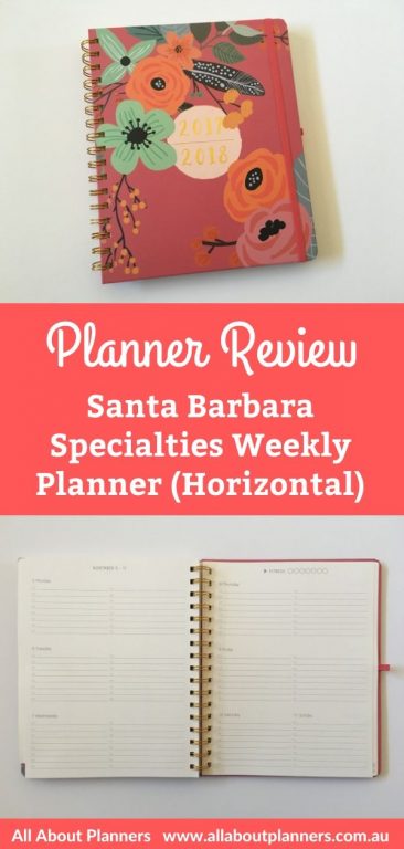 santa barbara specialties weekly planner review horizontal monday start lined and checklist wire bound lay flat floral pen test all about planners