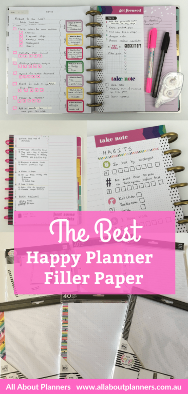 the best happy planner filler paper refills inserts classic half sheet mini big lined dot grid checklist extension packs budgeting review-min