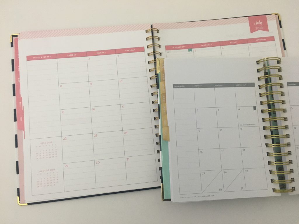 day designer for blue sky versus the original blue sky planner which is better comparison cost pros and cons daily weekly monthly calendar review