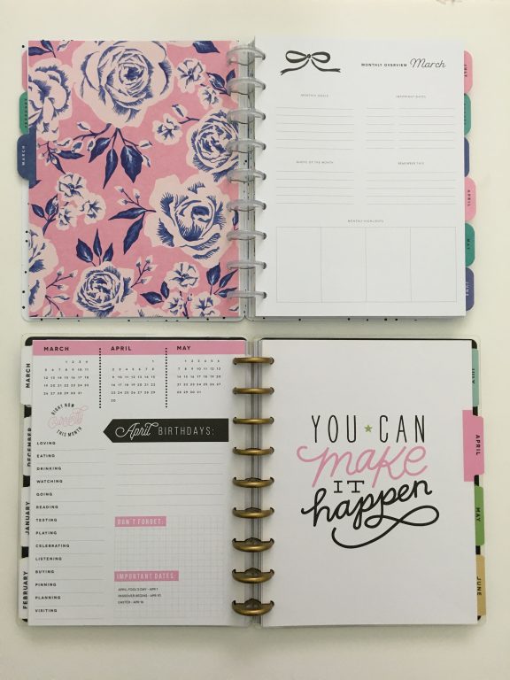 Maggie Holmes day to day planner discbound vertical weekly minimalist similar alternative to mambi happy planner floral_31