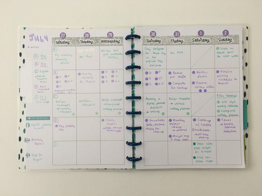 converting mambi happy planner monthly calendar into weekly dot marker glitter washi carpe diem sticker simple minimaliat_05