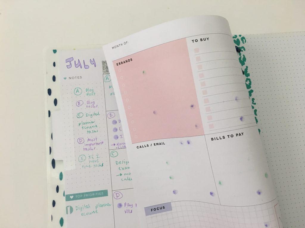 converting mambi happy planner monthly calendar into weekly dot marker glitter washi carpe diem sticker simple minimaliat_15