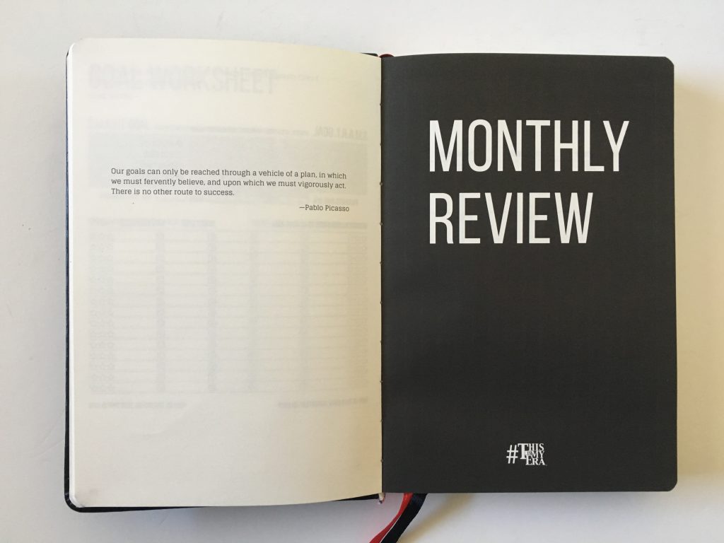this is my era planner review weekly goals bookbound weekly review monthly review daily schedule undated_09