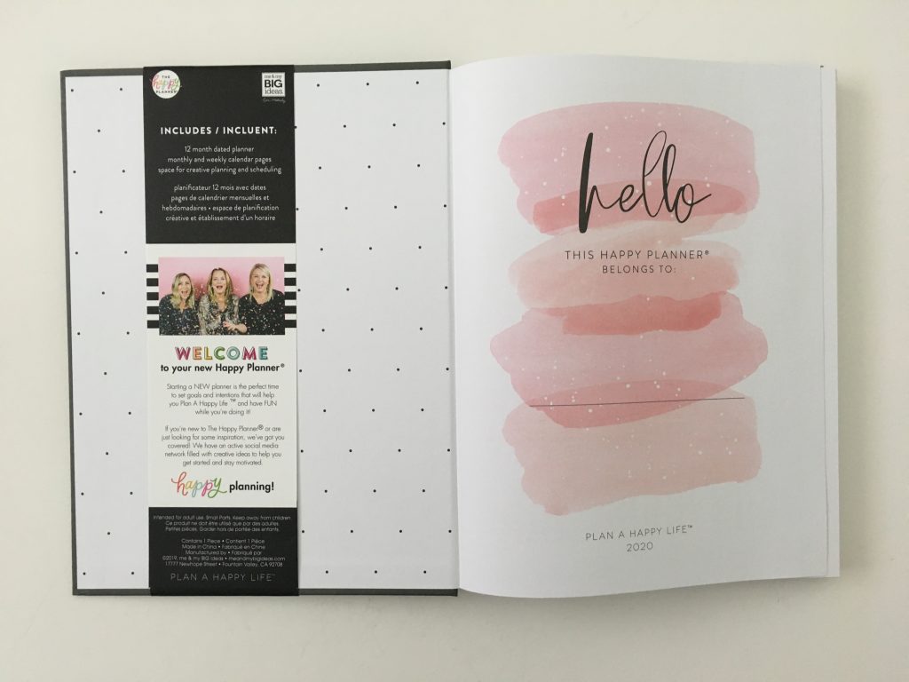 Happy Planner book bound weekly review dashboard colorful lay flat classic size hardcover monday start video flipthrough_03