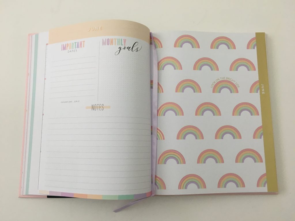 Happy Planner book bound weekly review horizontal pastel colorful lay flat classic size hardcover monday start video flipthrough_15