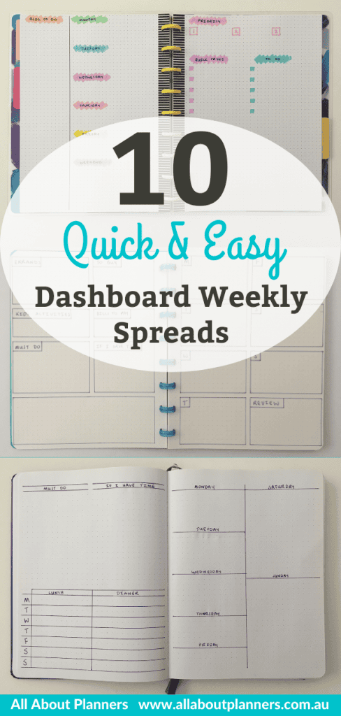 10 Quick Bullet Journal Dashboard Weekly Layouts – All About Planners