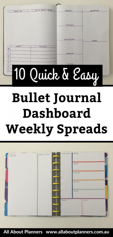 bullet journal weekly spreads dashboard minimalist rainbow washi tape happy planner artists loft quick easy layouts bujo ideas tips inspiration beginners newbie
