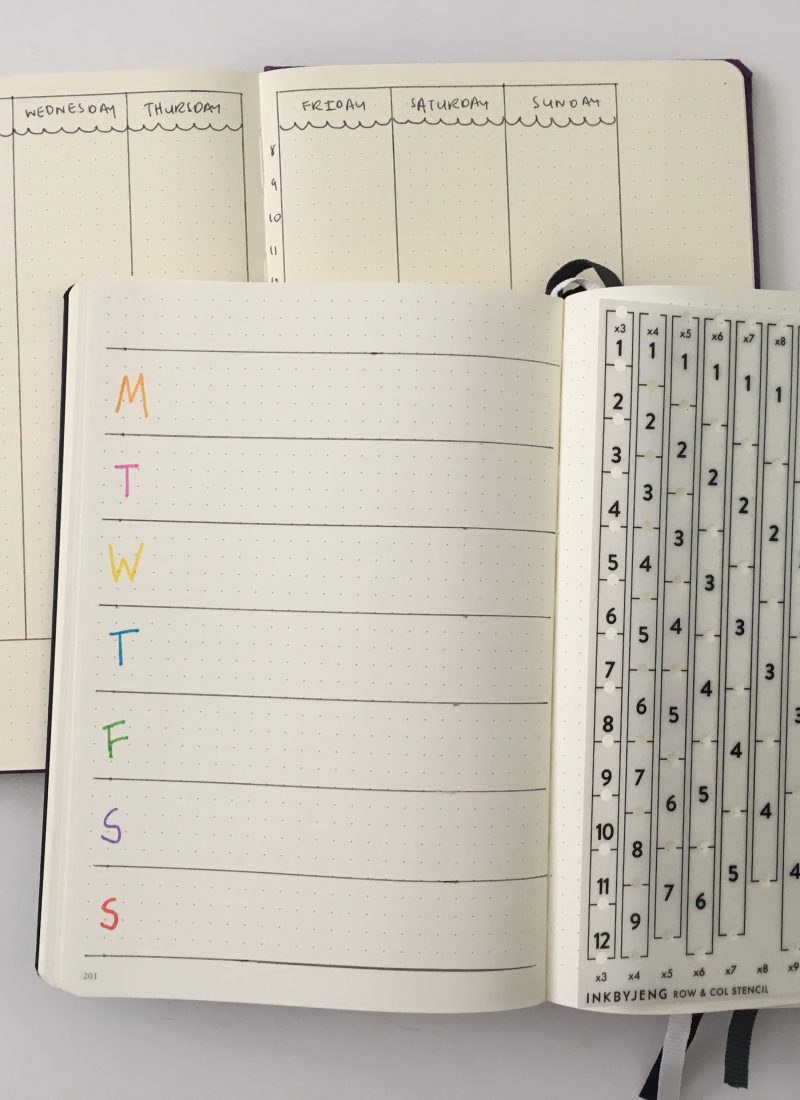 The best time saving tool for bullet journaling (Ink by Jeng Row & Column Stencil)