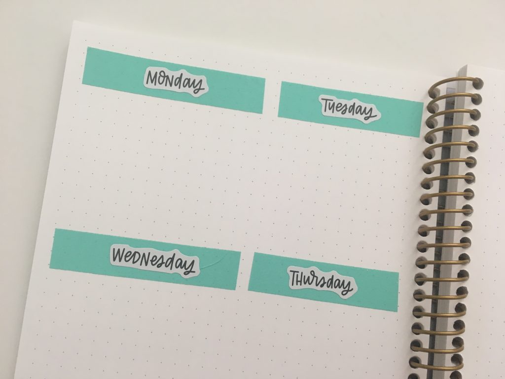 washi tape weeklu spread simple quick easy how to use washi tape incorpoate into your weekly planner