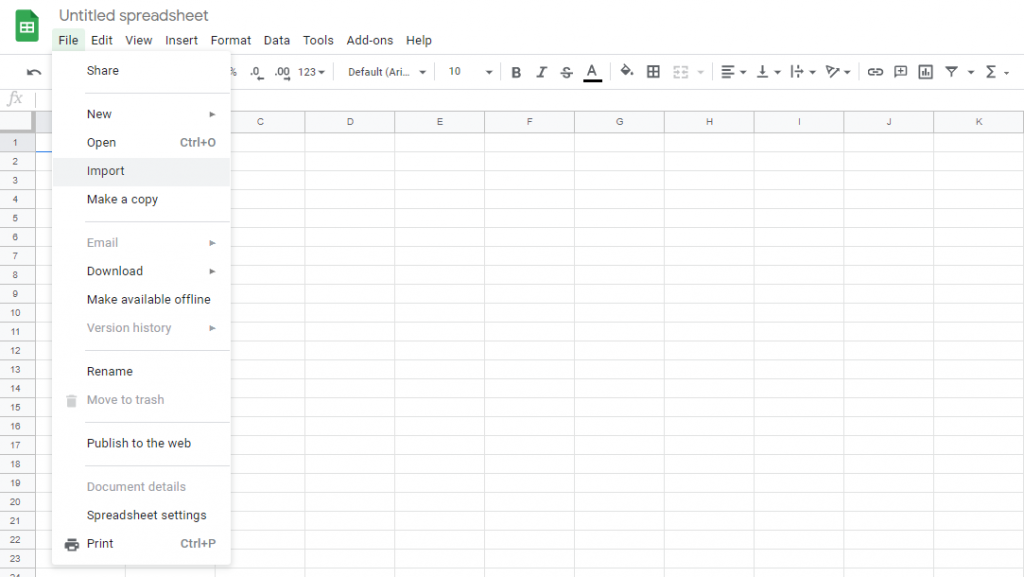 how to import a microsoft excel spreadsheet into google sheets