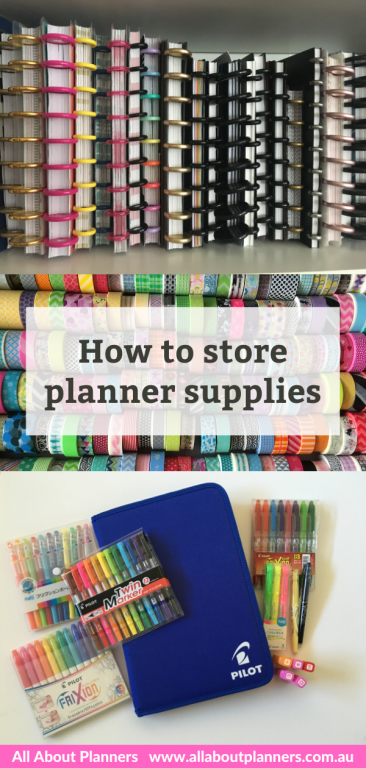 how to store planner supplies tips favorite organization products planners bullet journal stickers pens washi tape craft room all about planners