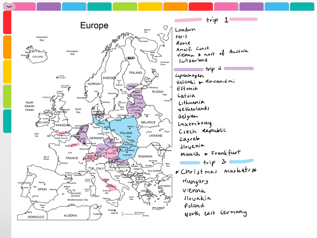 how to use a digital notebook travel planning color coded map of europe uses for a goodnotes digital planner color coded all about planners europe long term travel