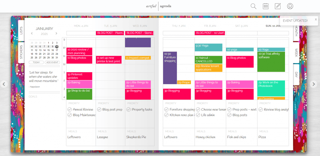 Artful Agenda Digital Planner review