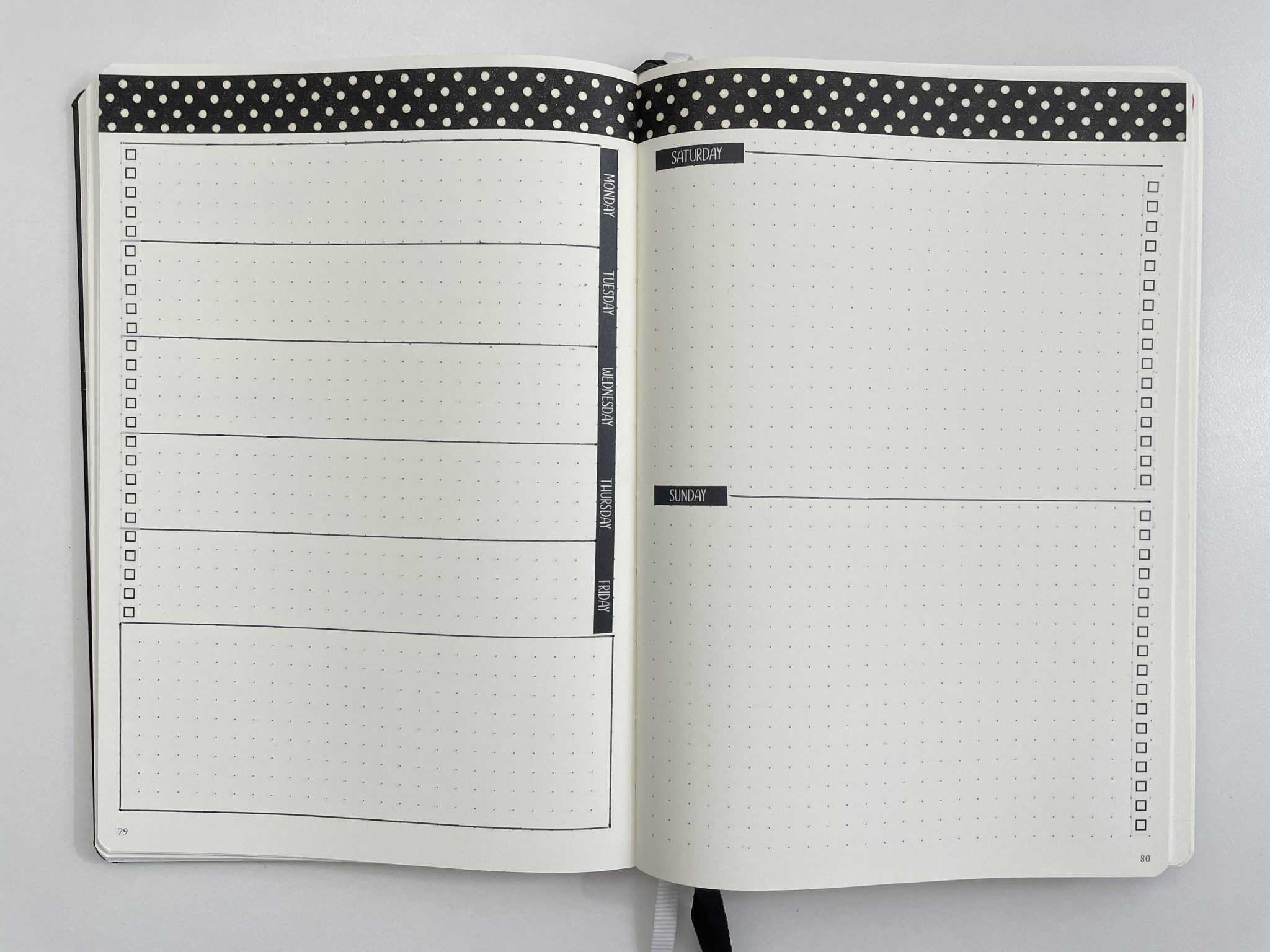 Weekly spread in the Leuchtturm using Sunshine Sticker Co Washi Tape ...