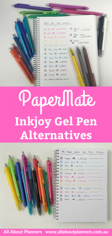 cheaper alternatives to the papermate inkjoy gel 0.7mm pen blot paper studio write smoothly planner dupes cheaper supplies