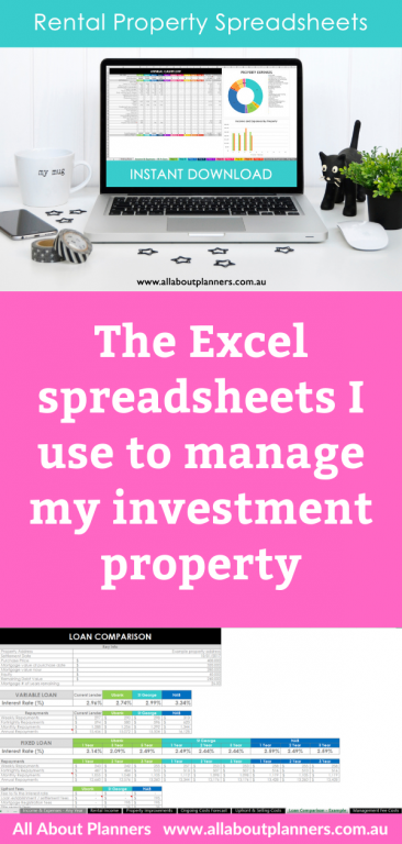 excel spreadsheets i use to manage my investment property income expenses forecast tax depreciation management fees calculator refinance mortgage landlord rental google sheets