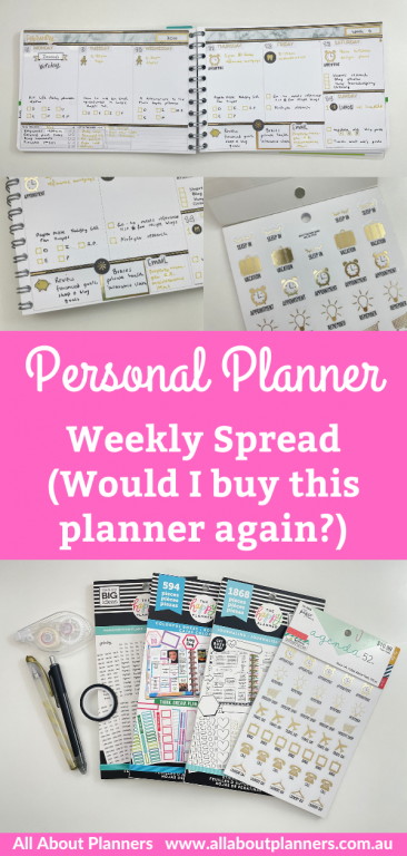 personal planner weekly spread black and gold theme is it worth paying for a custom planner personalised all about planners review
