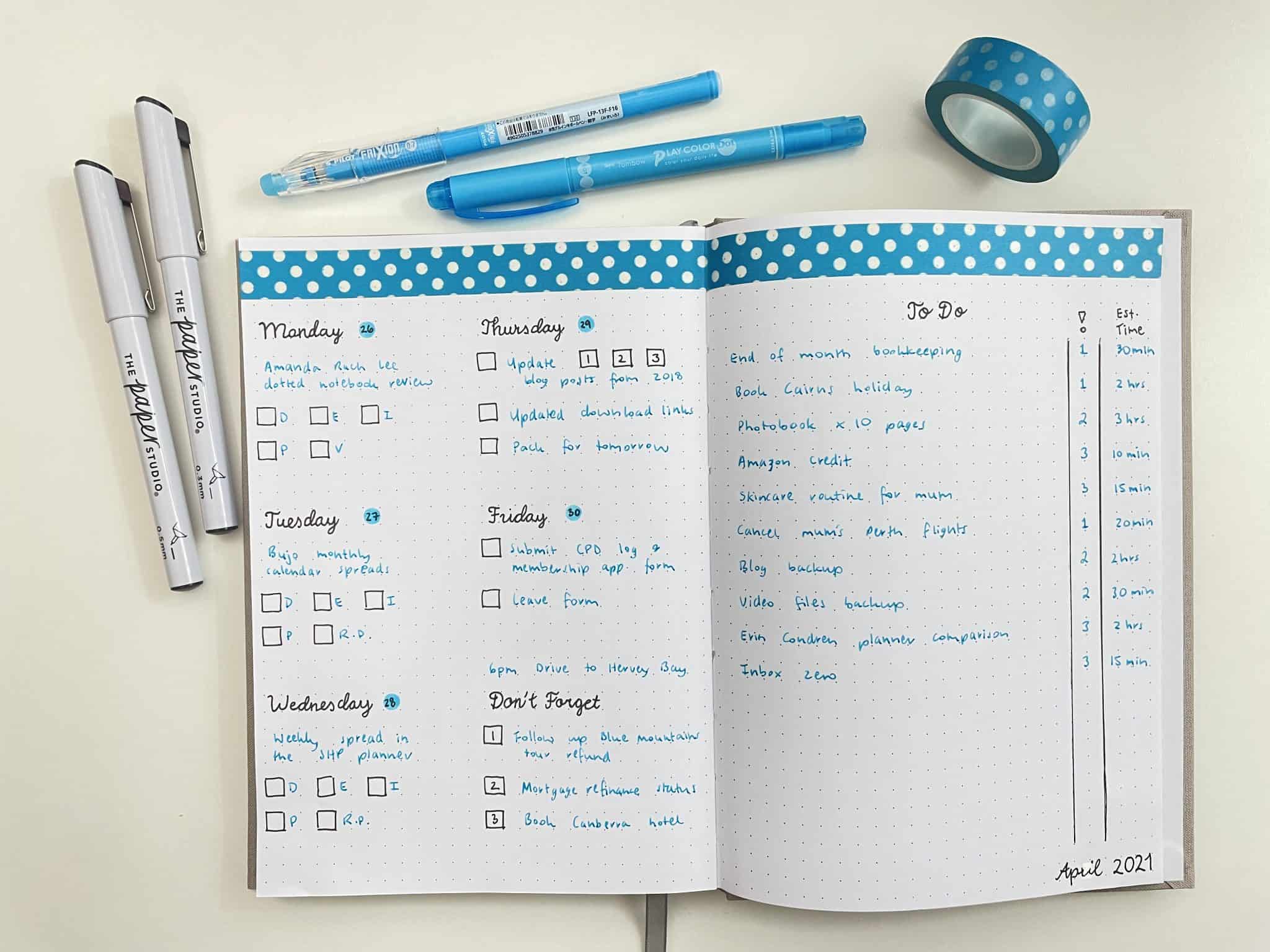 14 Weekly spread ideas for using dot markers in your bullet journal ...