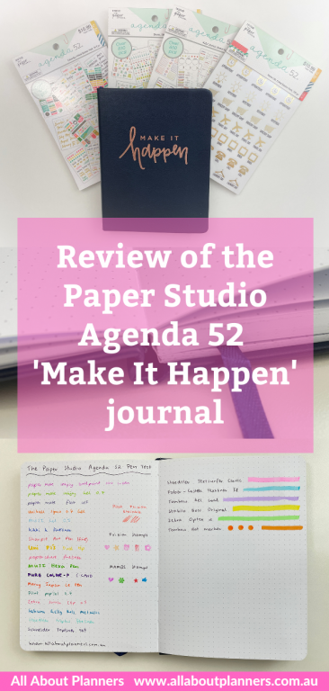 agenda 52 make it happen journal dot grid hobby lobby bright white paper pros and cons pen testing video review