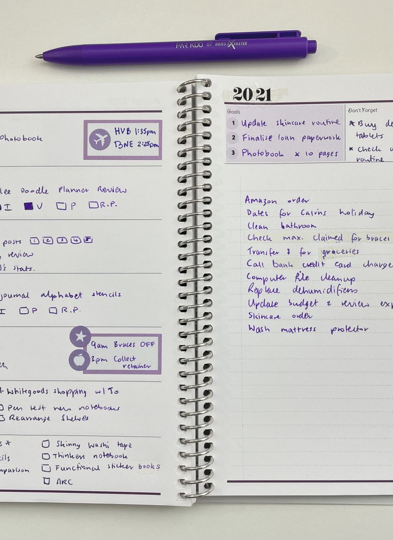 agendio a5 custom planner review purple weekly spread horizontal weekly 1 page goals checklist is agendio worth the money