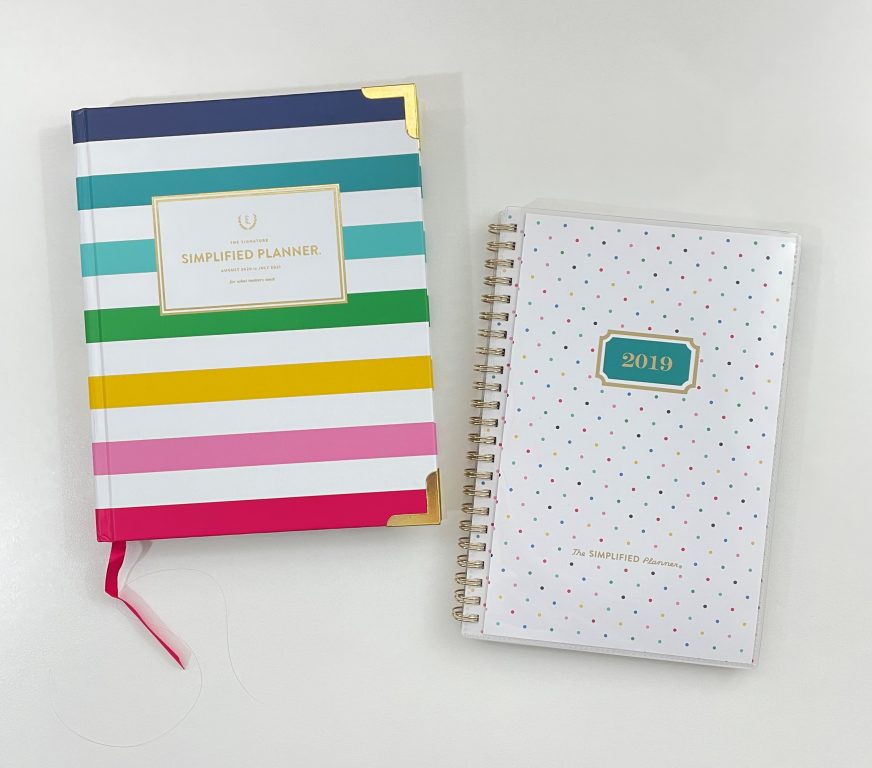 emily ley at a glance collaboration weekly planner versus the original simplified planner rainbow horizontal monday week start pros and cons