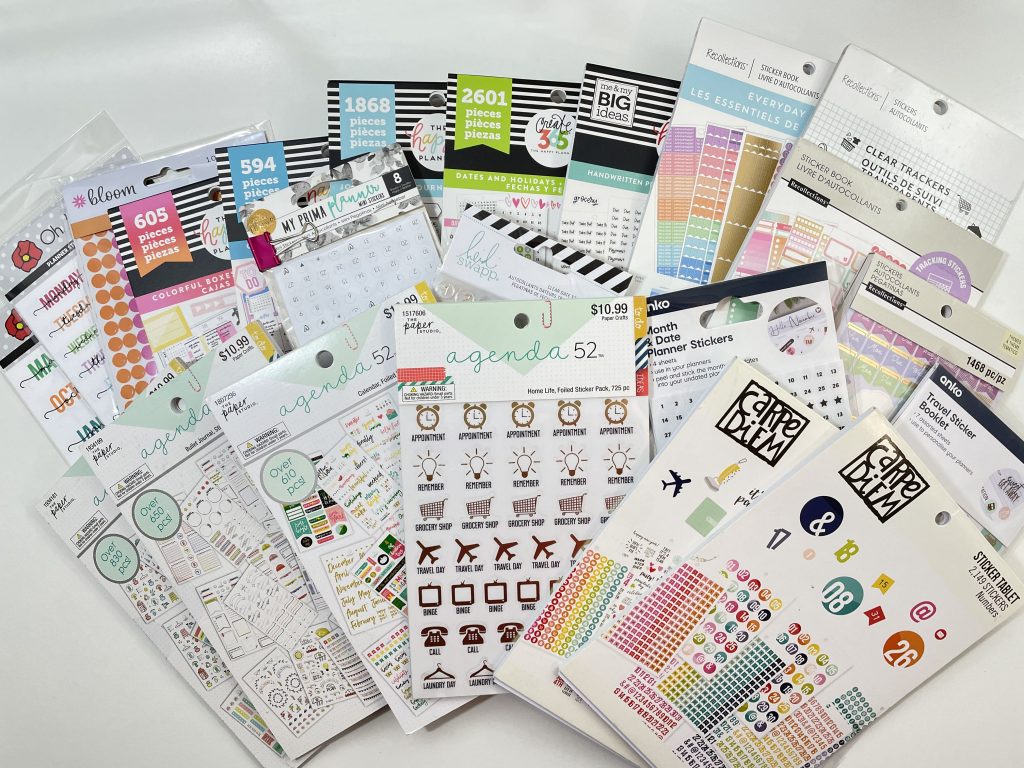 favorite functional sticker books for planning newbies happy planner carpe diem the paper studio oh hello co bloom recollections icons labels colorful-min