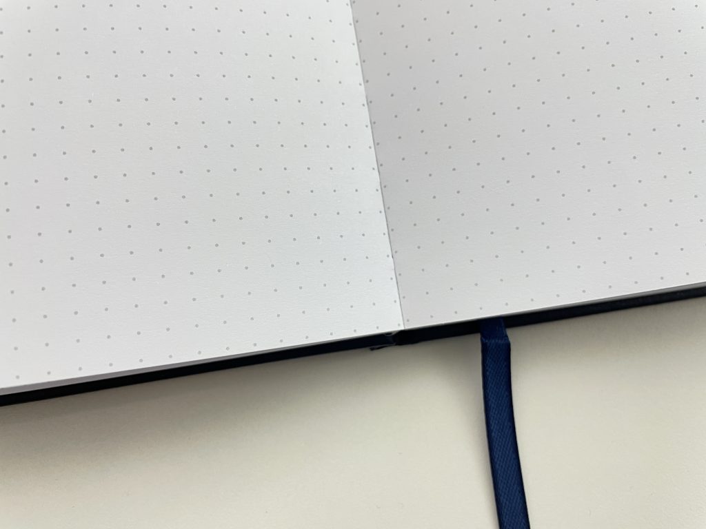 the paper studio agenda 52 dot grid notebook review 5mm bright white paper pros and cons pen testing ghosting bleed through misaligned dots