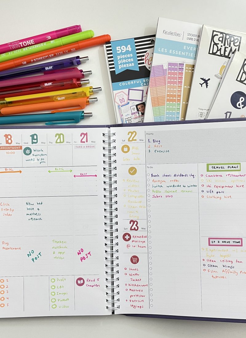 agendio vertical weekly spread custom planner checklist lined large list combined weekends all about planners review