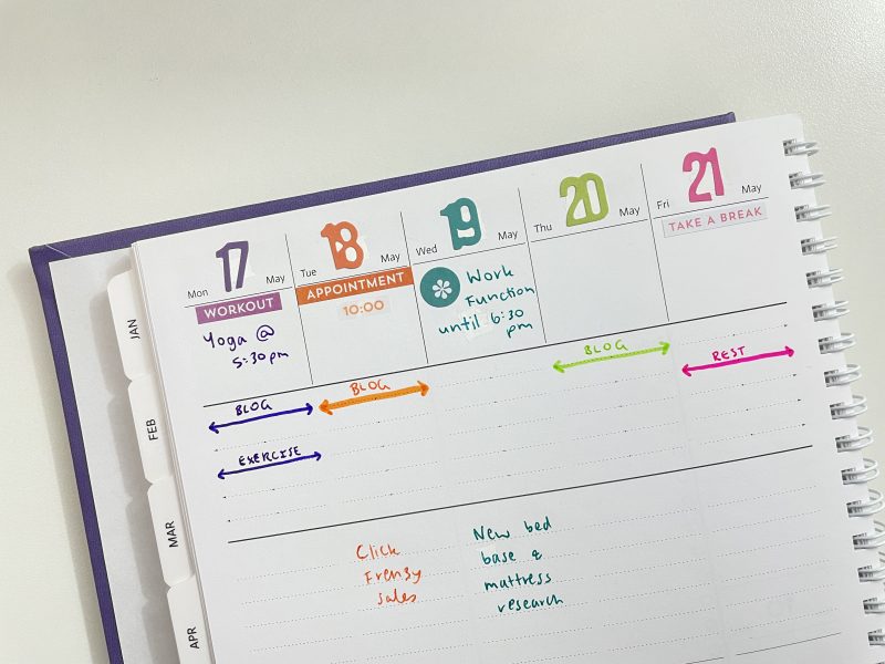 Weekly spread in my custom vertical Agendio planner (with spans) – All ...