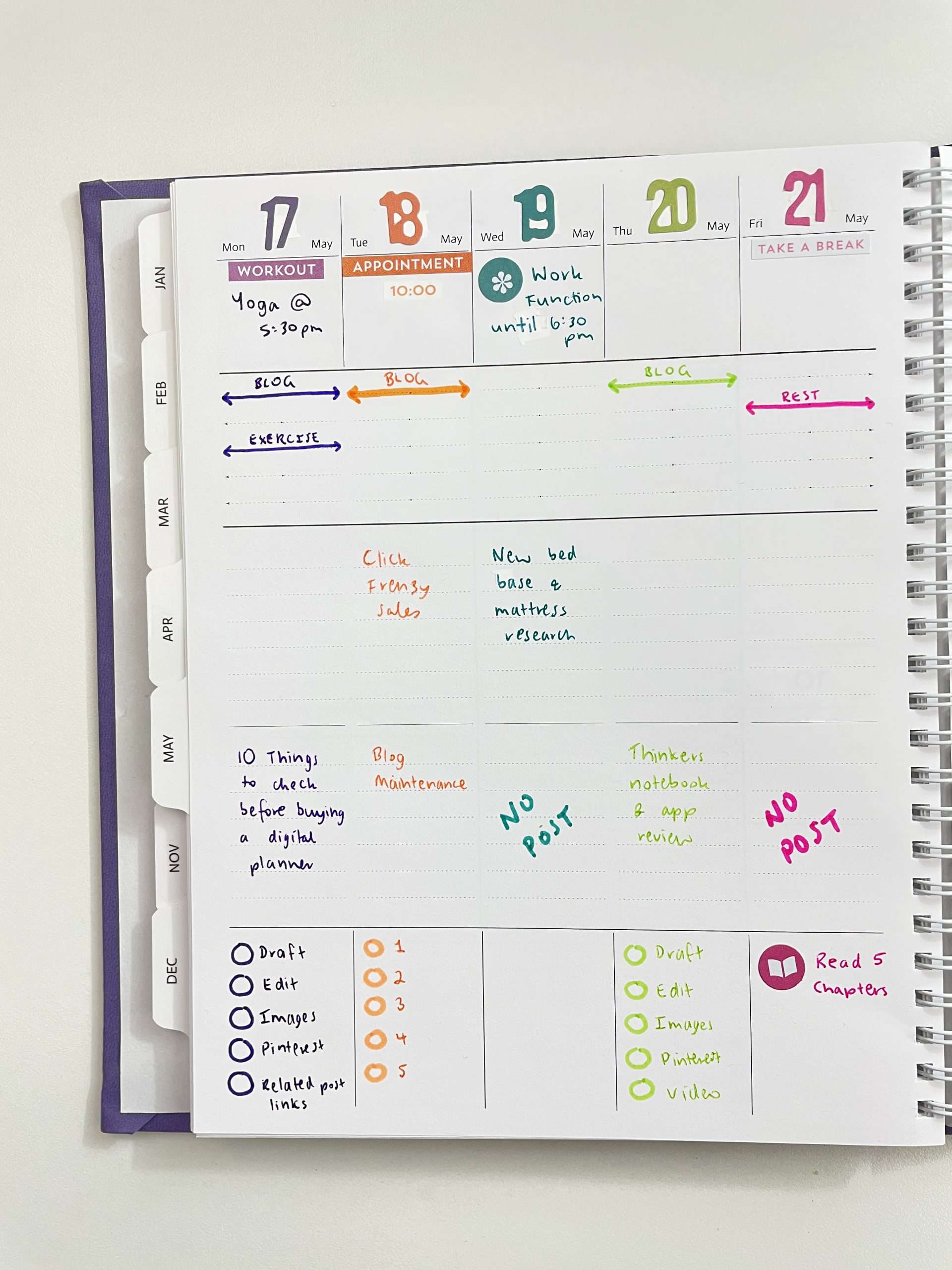 Weekly spread in my custom vertical Agendio planner (with spans) – All ...