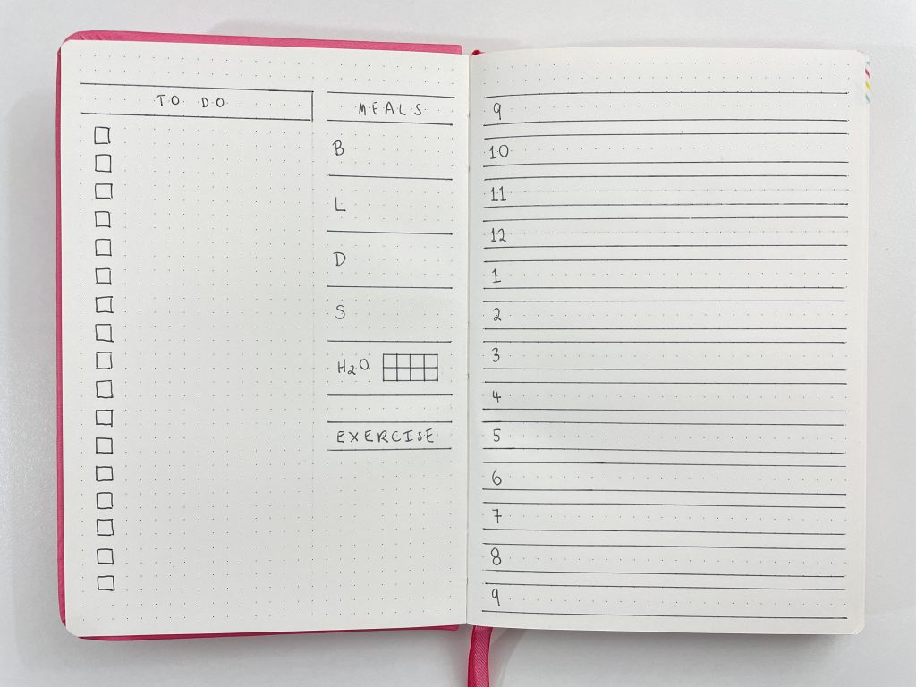 bullet journal 2 page daily spreads simple quick easy minimalist how to set up your bullet journal all about planners