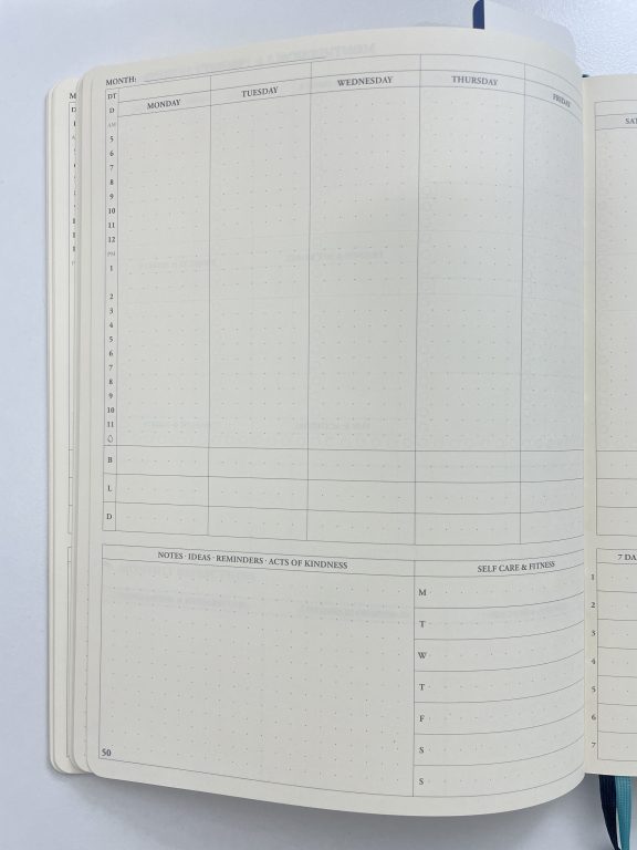 roterunner purpose planner review video flipthrough goals 2 page monthly calendar hybrid notebook planner 5mm dot grid