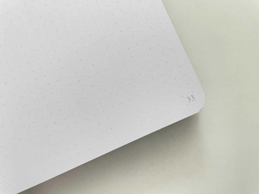 slow journal dotted notebook review page numbers bright white paper 5mm-min