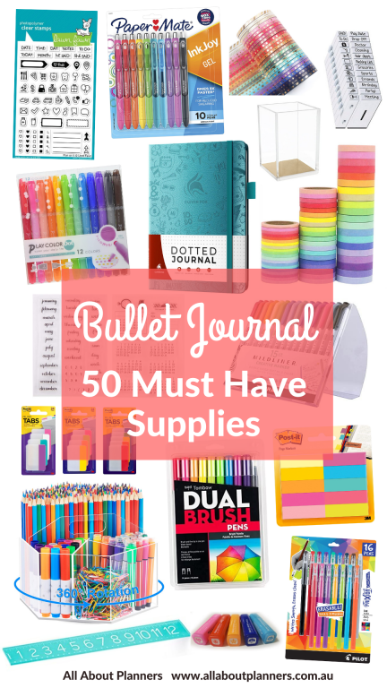 bullet journal must have supplies amazon favorites sticky notes washi tape stickers frixion dot grid notebooks dot markers stamps