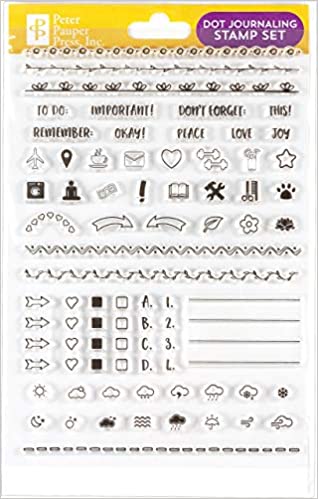 peter pauper press dot journaling stamps for bullet journaling icons clear