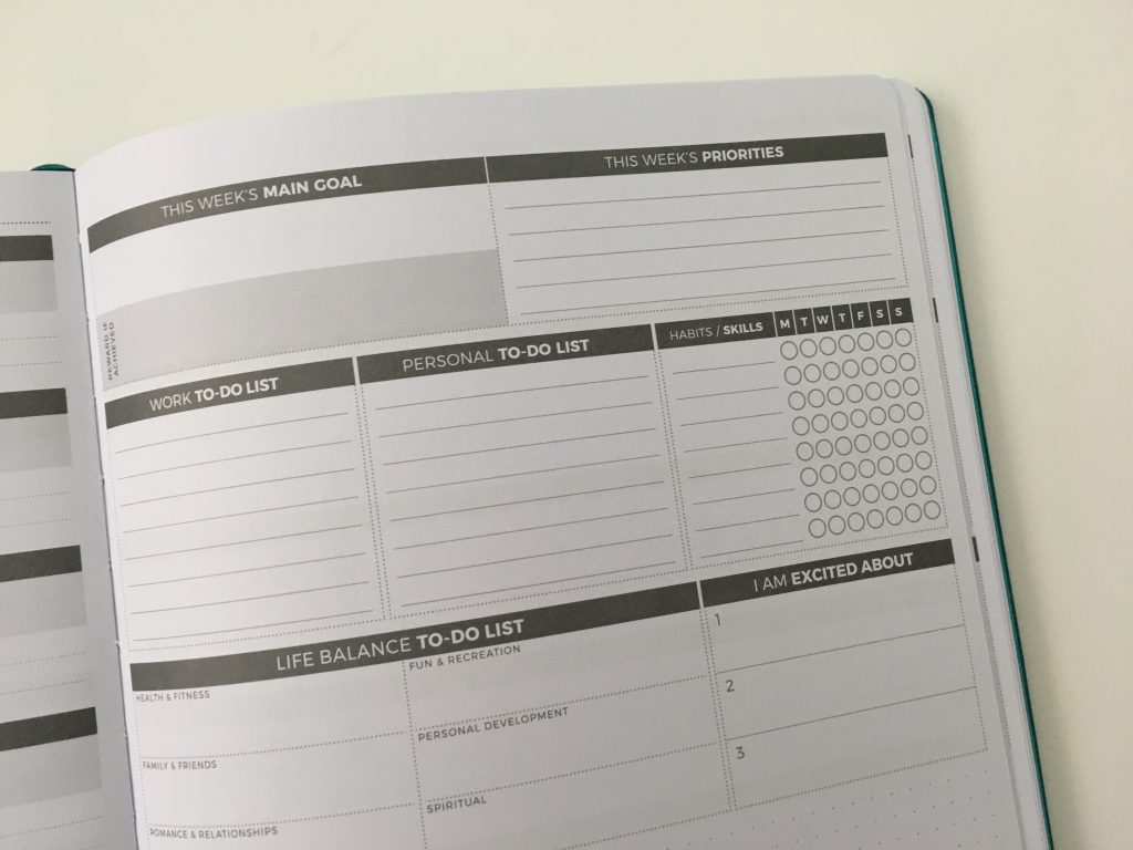 Clever fox pro weekly planner review affordable us letter page size functional layout goal planning bright white paper thick no ghosting video review_27