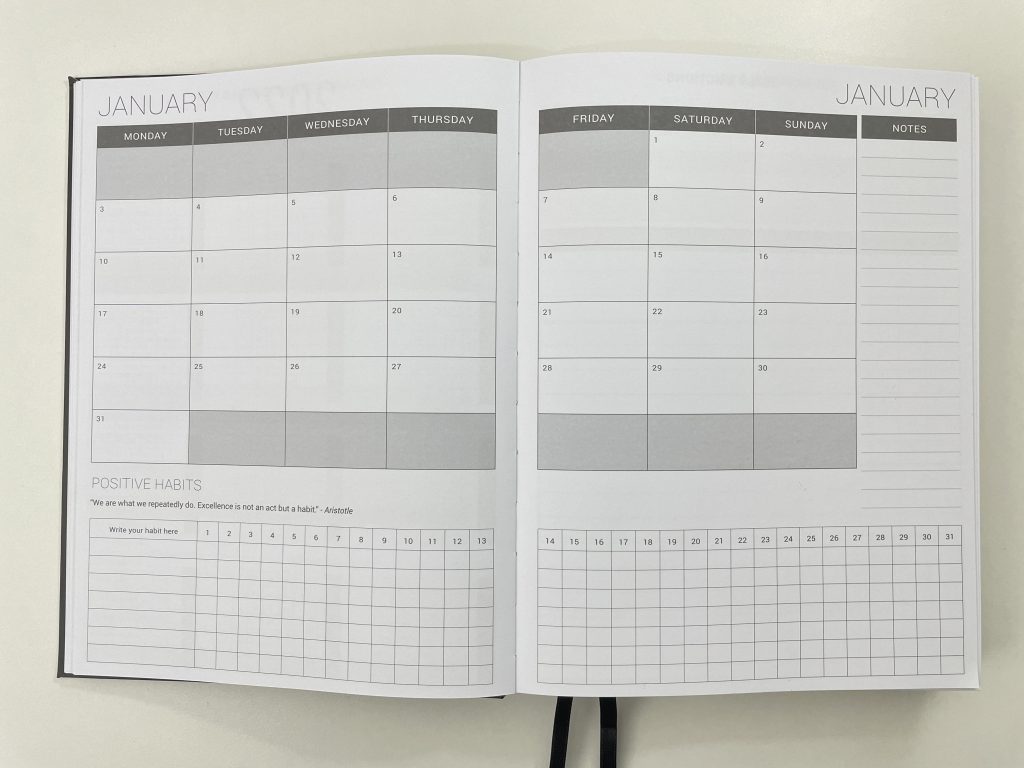 MY PA Planner review monthly calendar habit tracker vertical weekly schedule business plan blogging entrepreneur-min