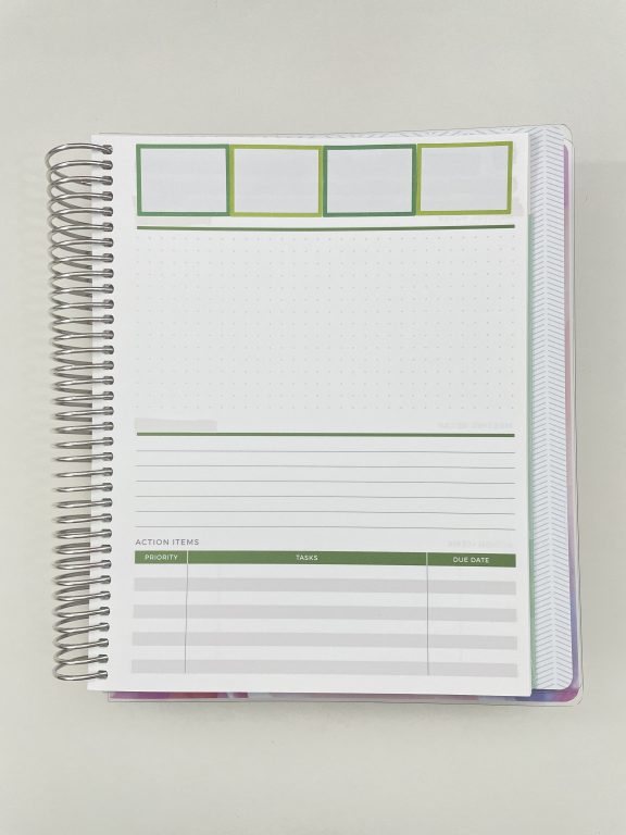 converting the plum paper meeting notes add on page into a weekly planner 1 page overview-min