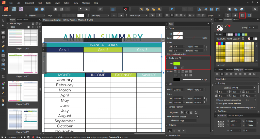 how to change colors in affinity designer table fill stroke borders tips beginner tutorial how to make printables